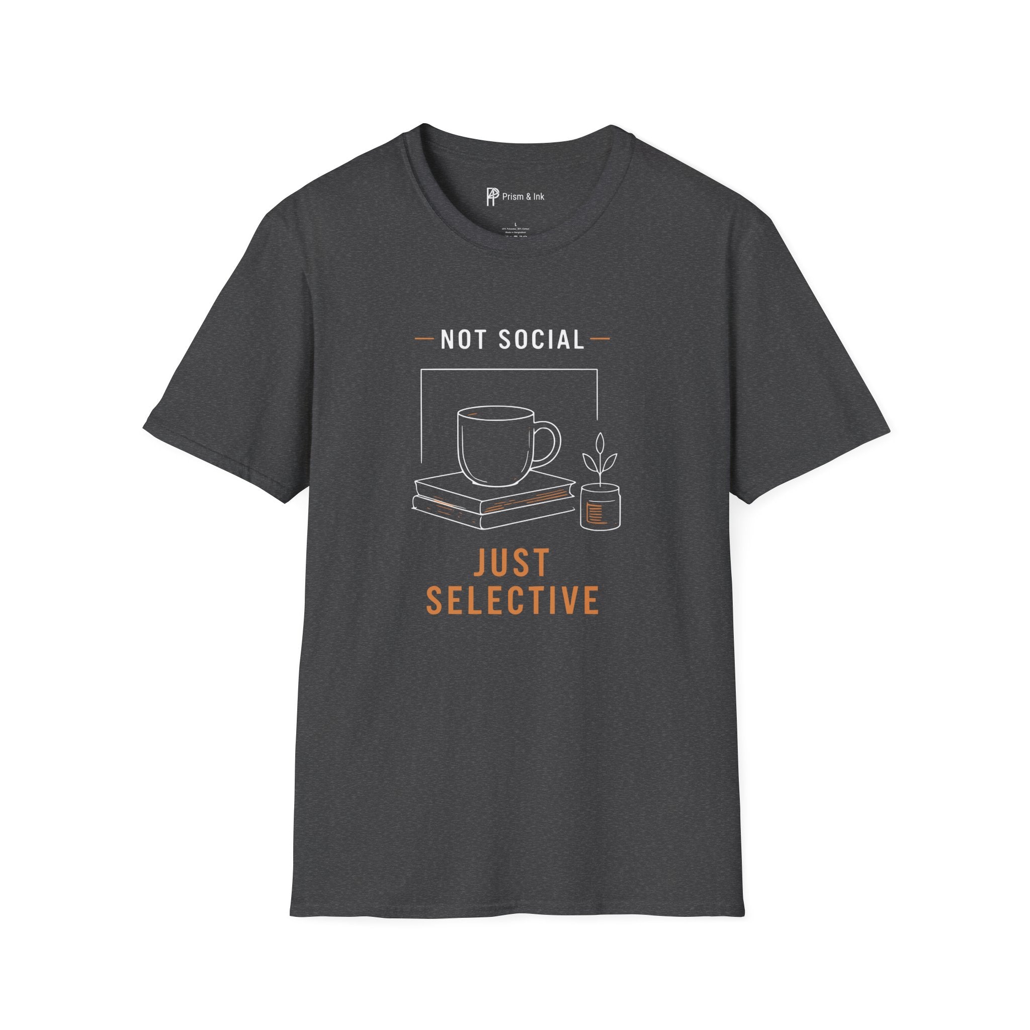 Not Social Just Selective Coffee Reading T-Shirt