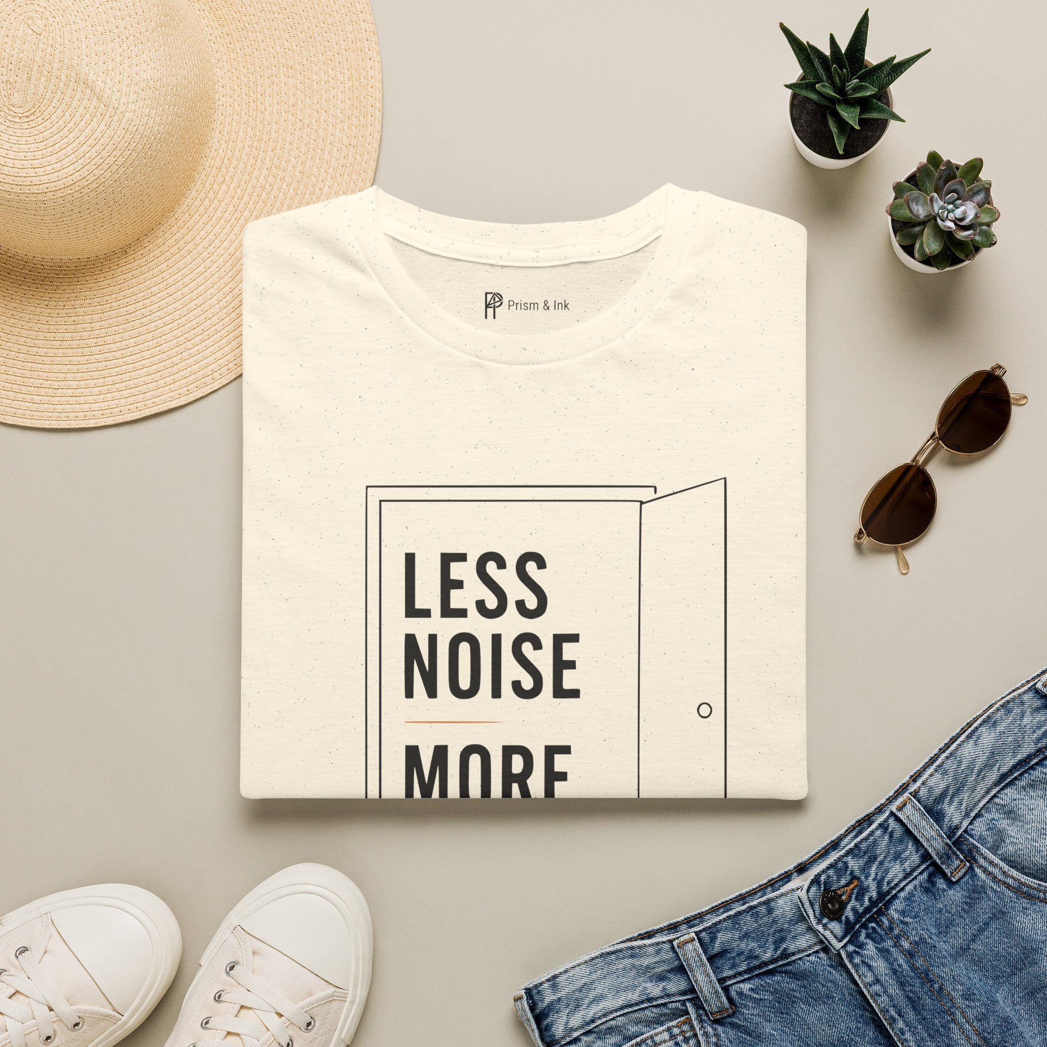 Less Noise More Room Coffee Door T-Shirt