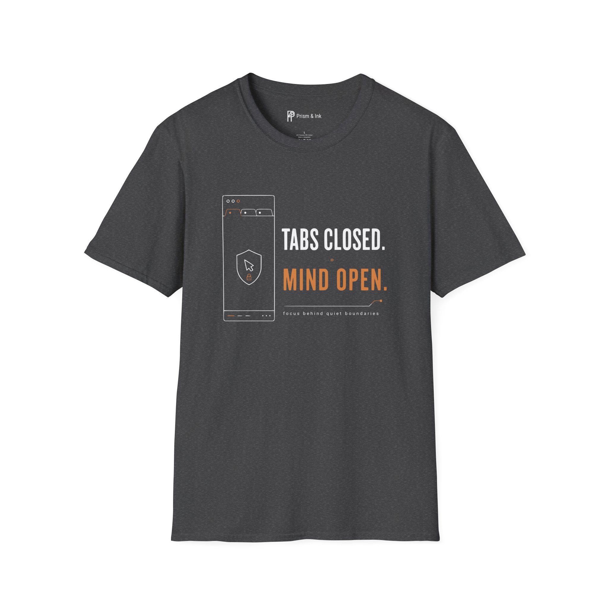 Tabs Closed Mind Open Minimalist Focus T-Shirt