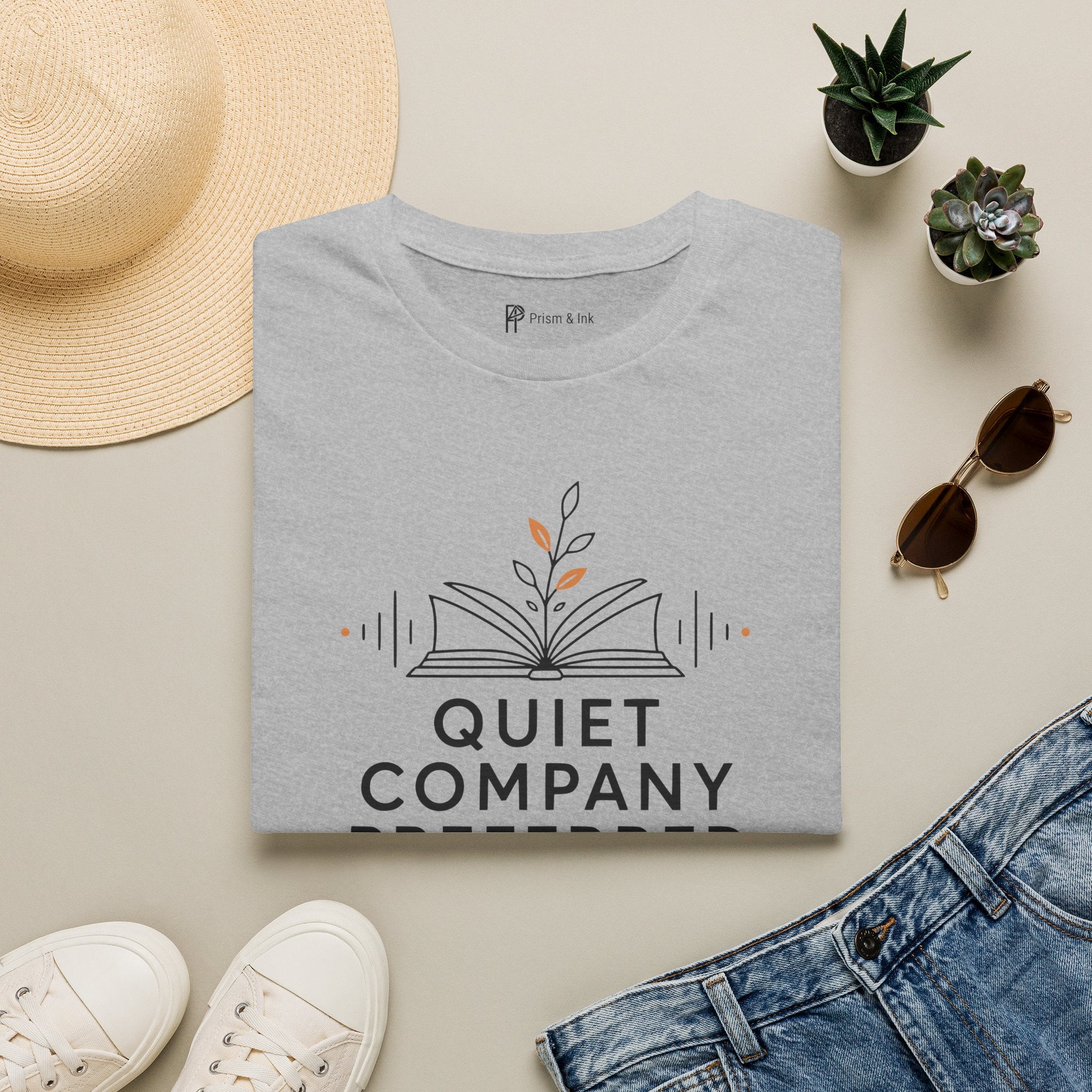 Quiet Company Preferred Book Lover Minimalist T-Shirt