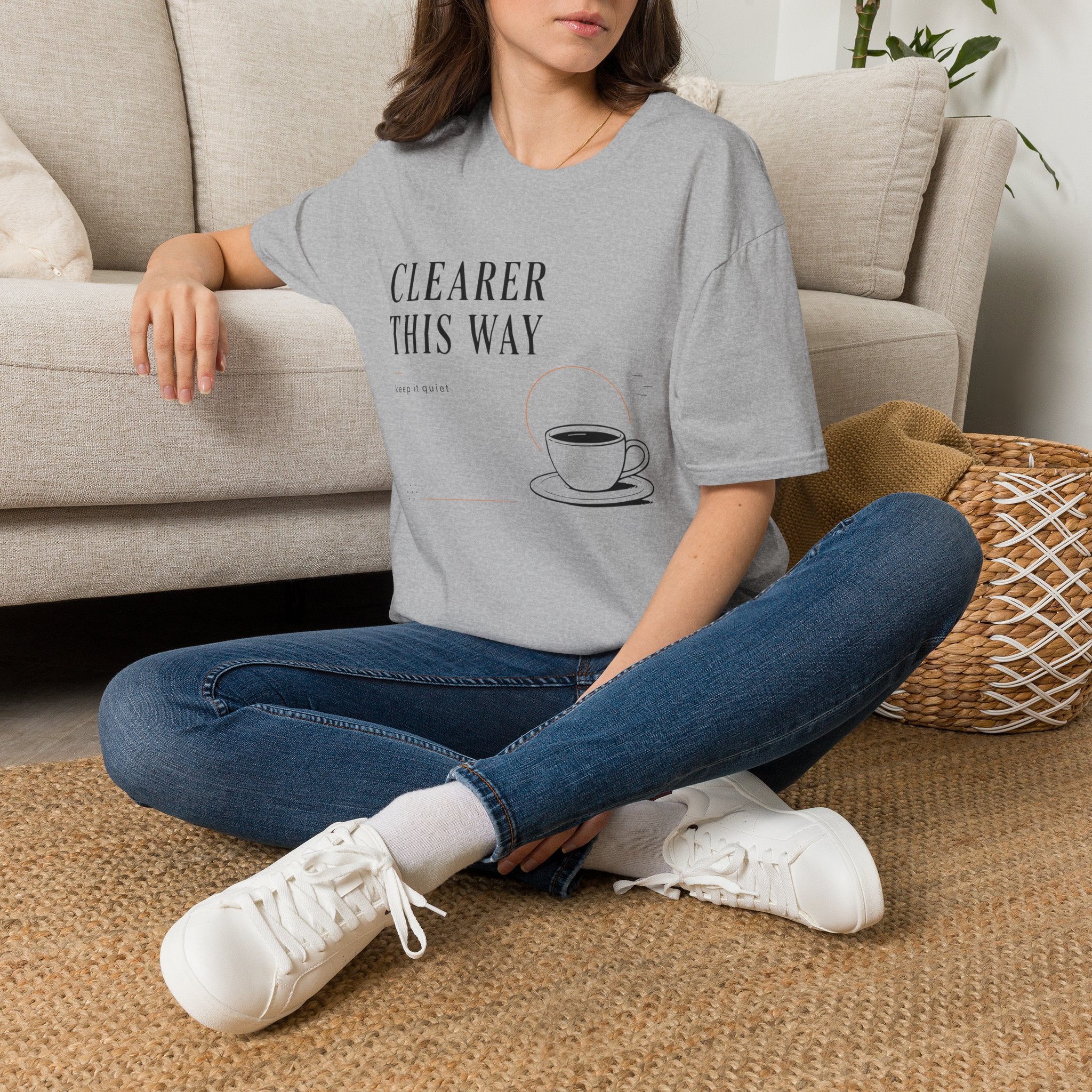 Clearer This Way Quiet Coffee T-Shirt