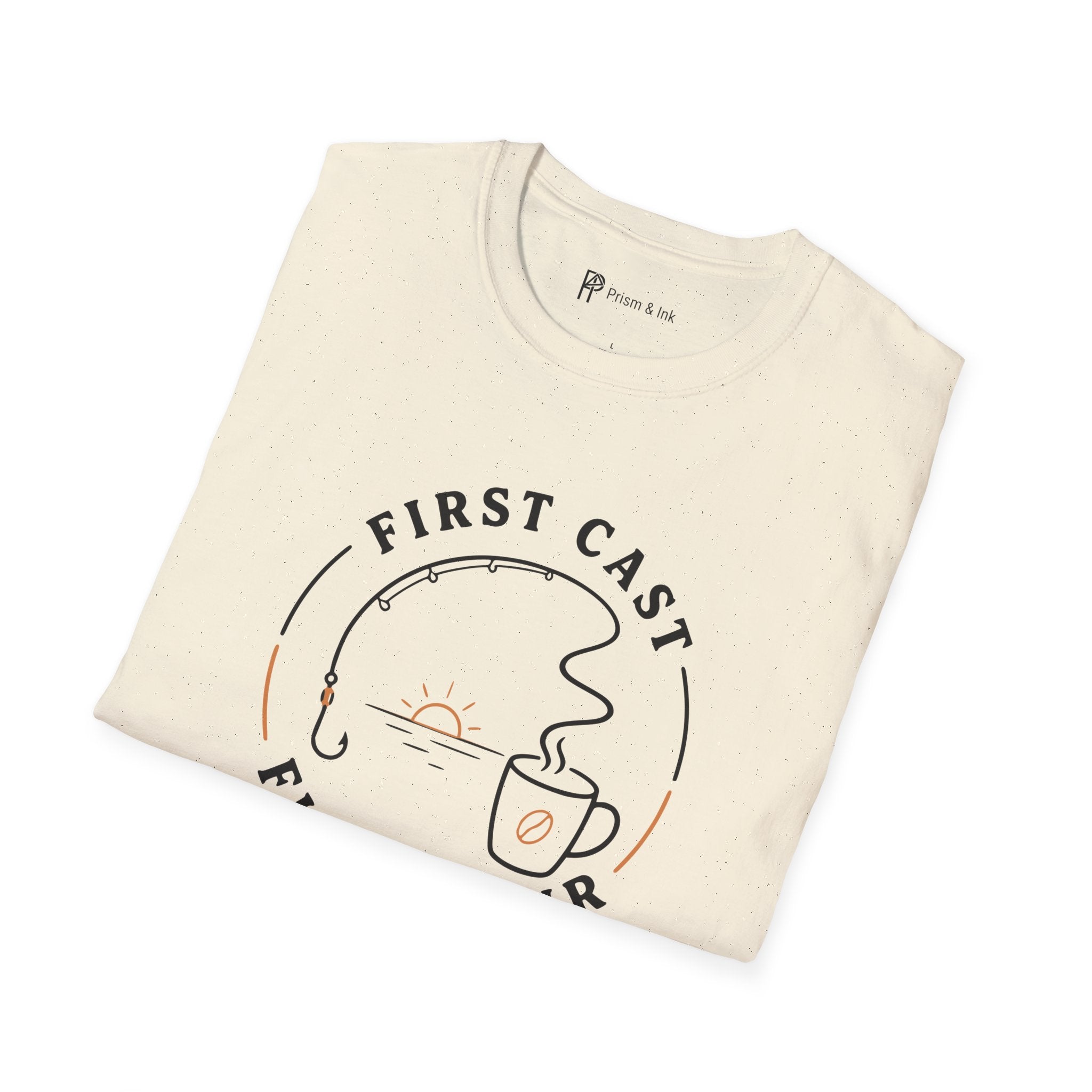 First Cast First Pour Fishing Coffee T-Shirt