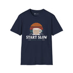 Start Slow Retro Sunset Coffee Ritual T-Shirt
