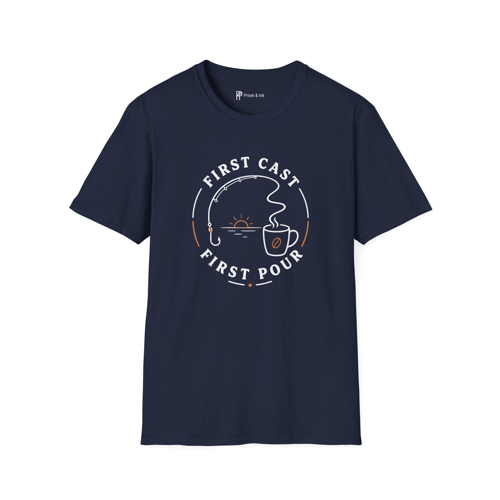 First Cast First Pour Fishing Coffee T-Shirt