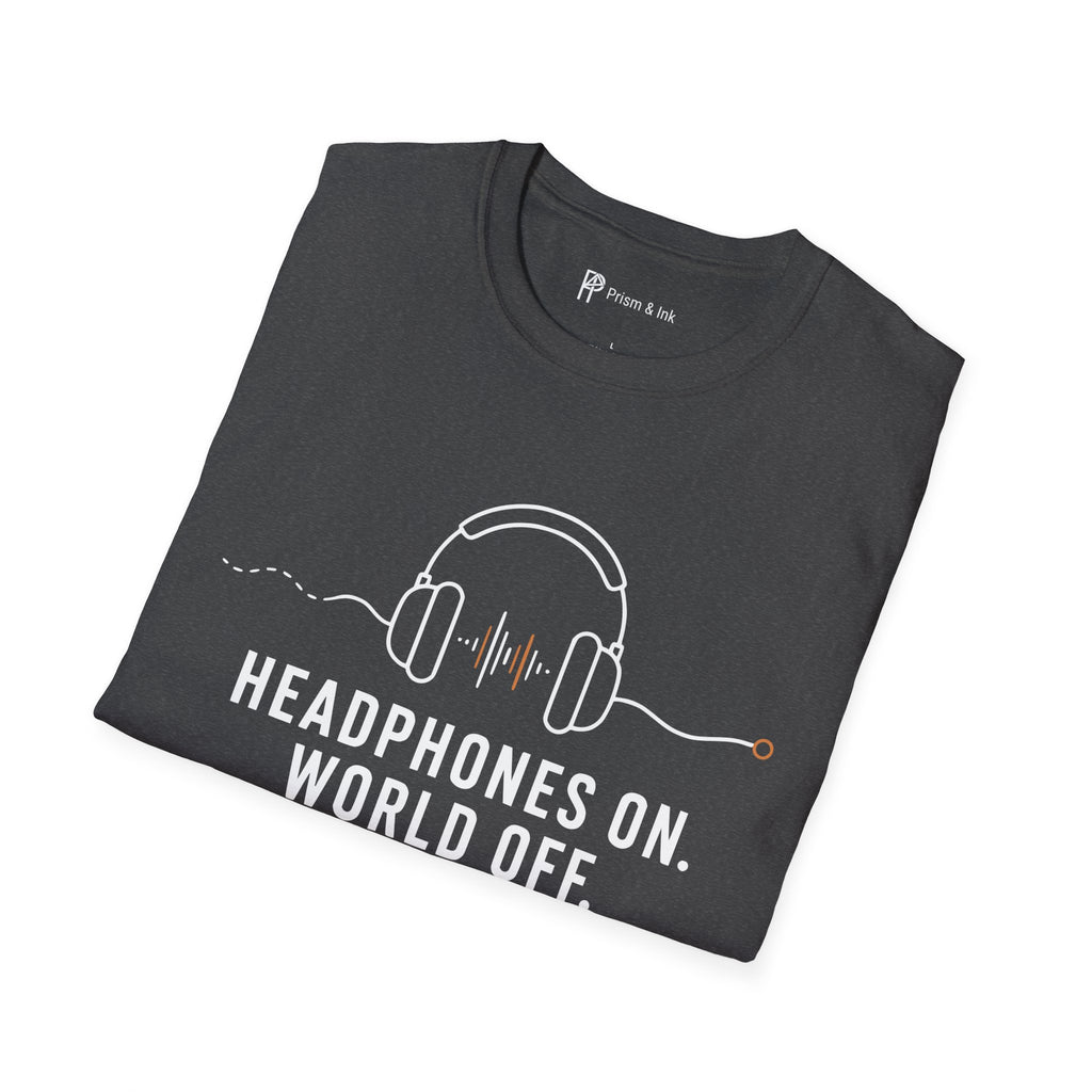 Headphones On World Off Introvert Music T-Shirt