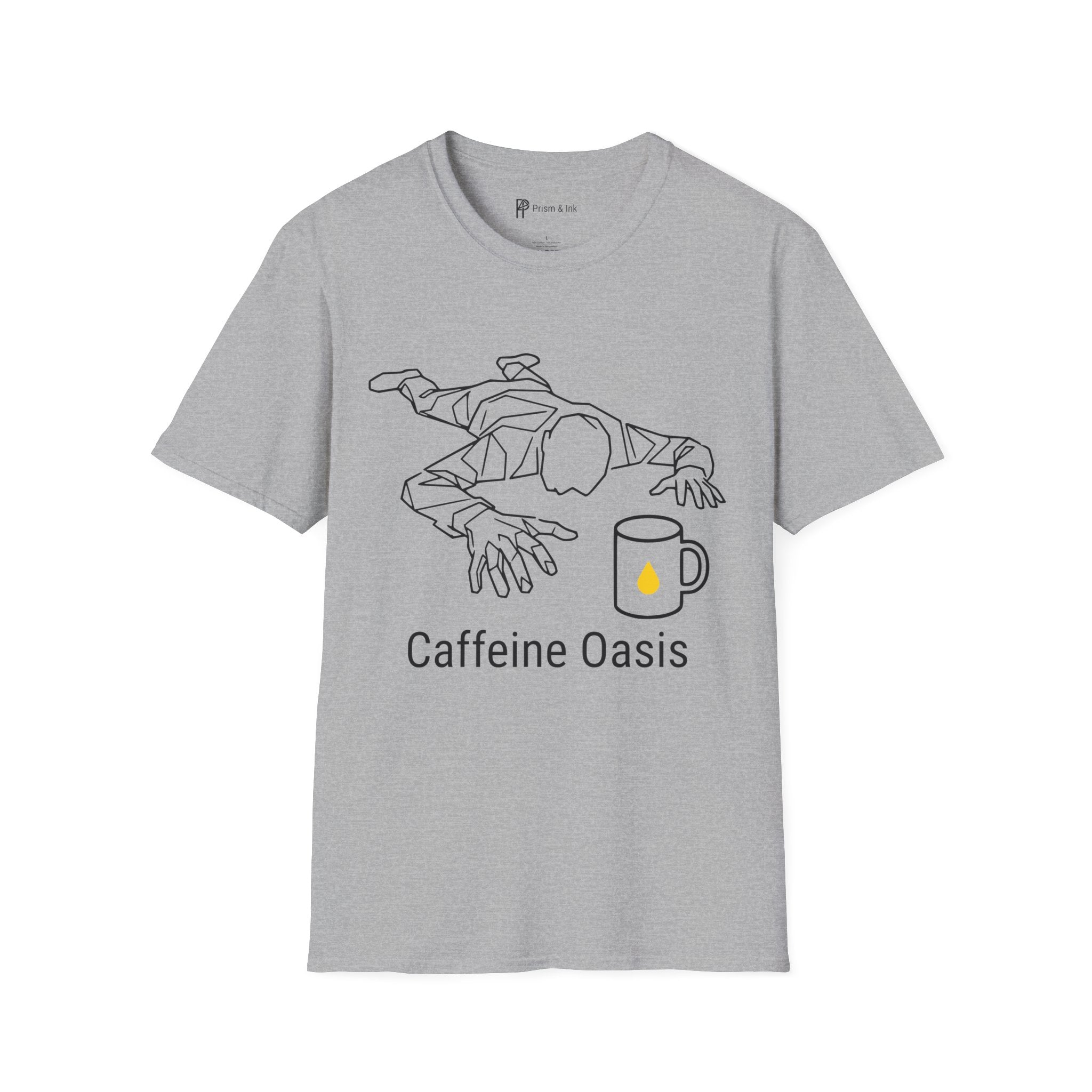 Caffeine Oasis T-Shirt — Minimalist "Must Have Coffee" Survival Graphic