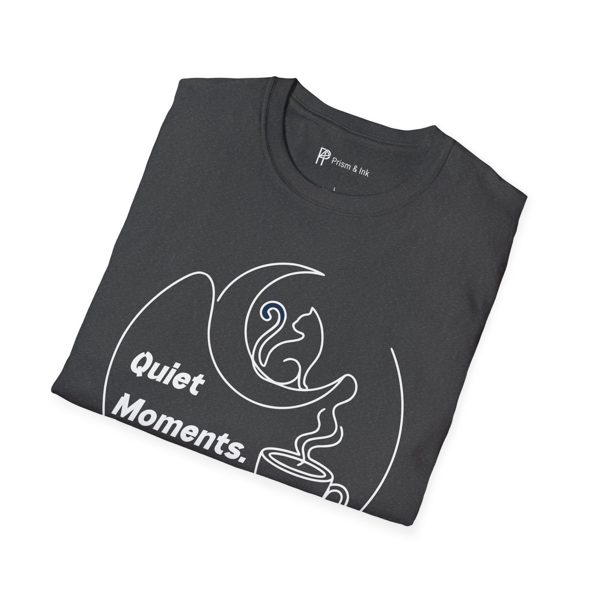 Quiet Moments Cat & Moon Coffee T-Shirt