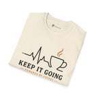 Keep It Going Powered By Coffee Heartbeat T-Shirt