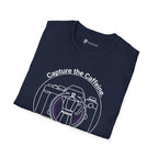 Capture the Caffeine Camera & Moka Pot T-Shirt