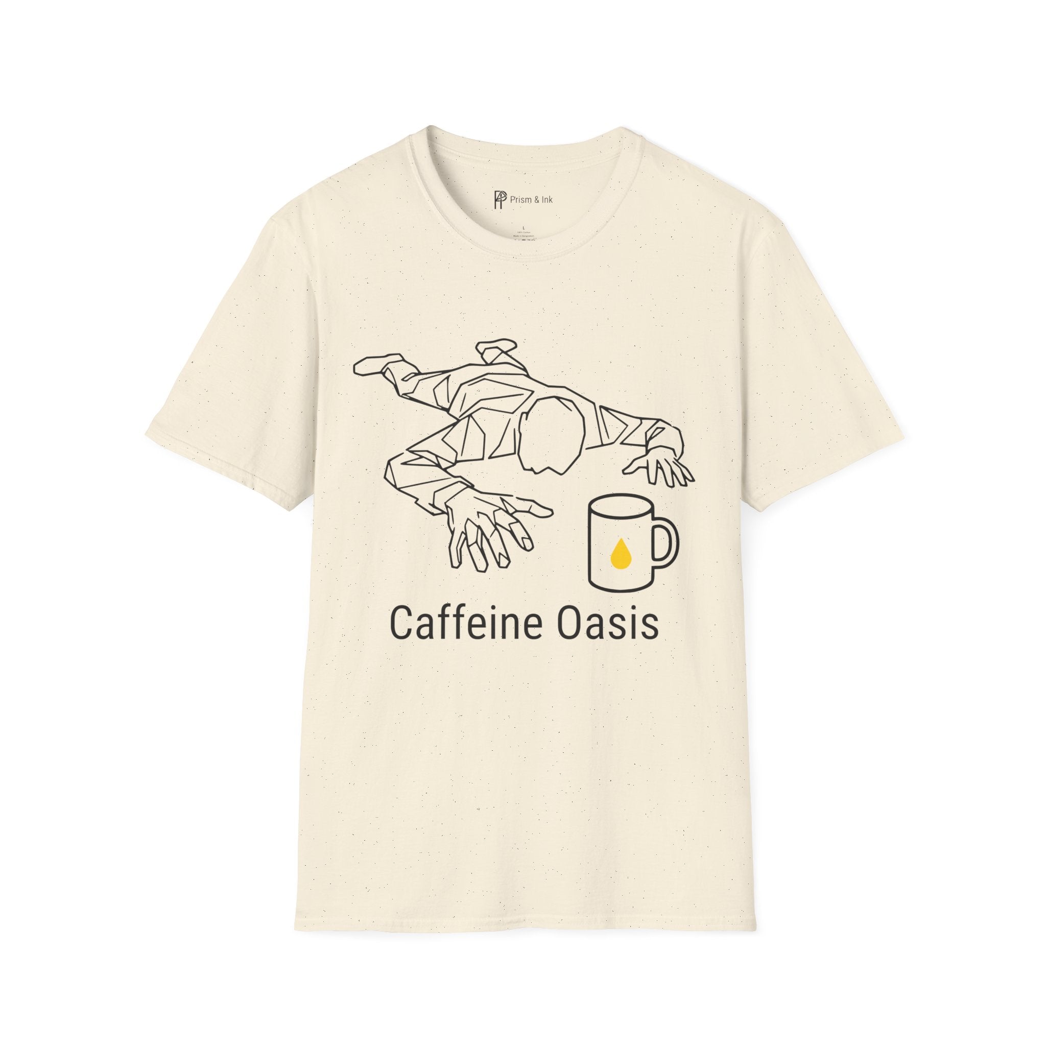 Caffeine Oasis T-Shirt — Minimalist "Must Have Coffee" Survival Graphic