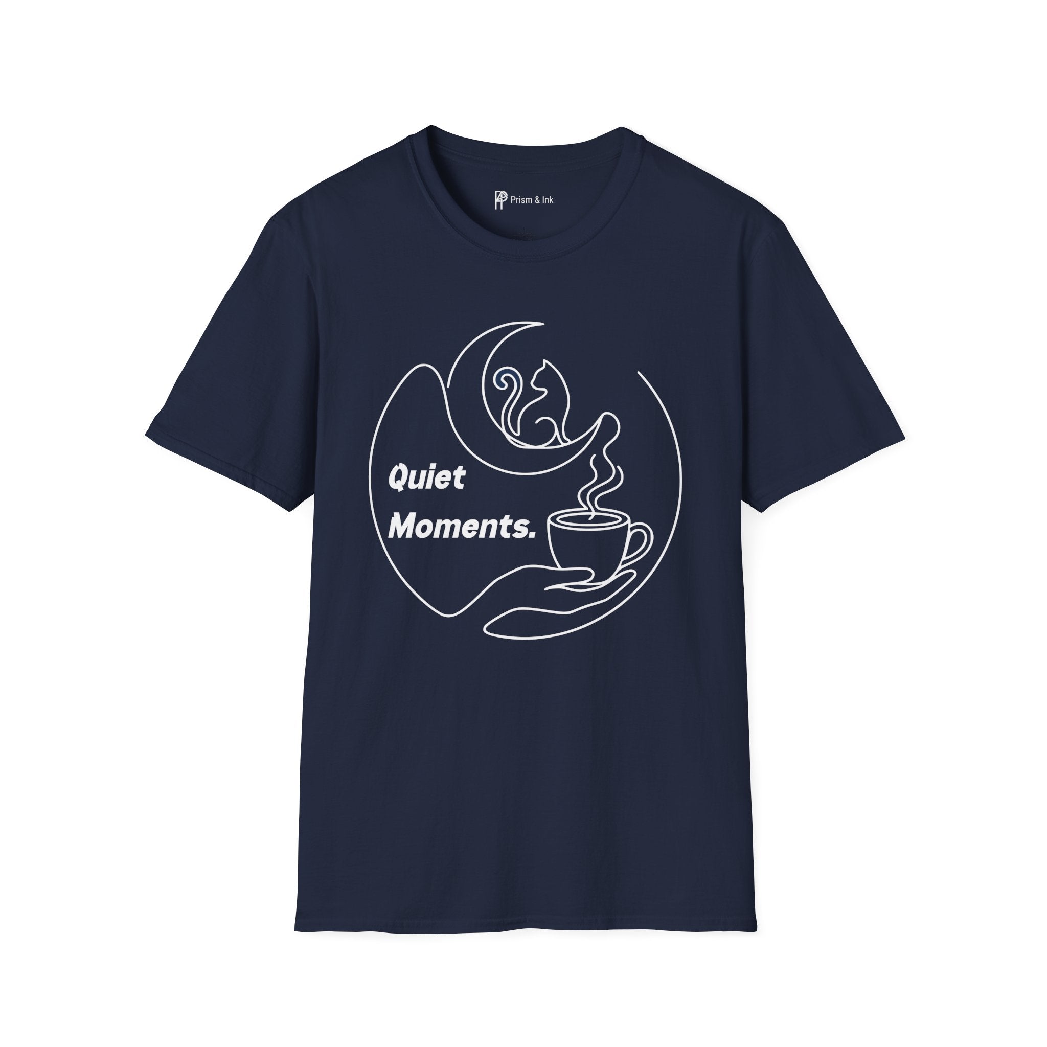 Quiet Moments Cat & Moon Coffee T-Shirt