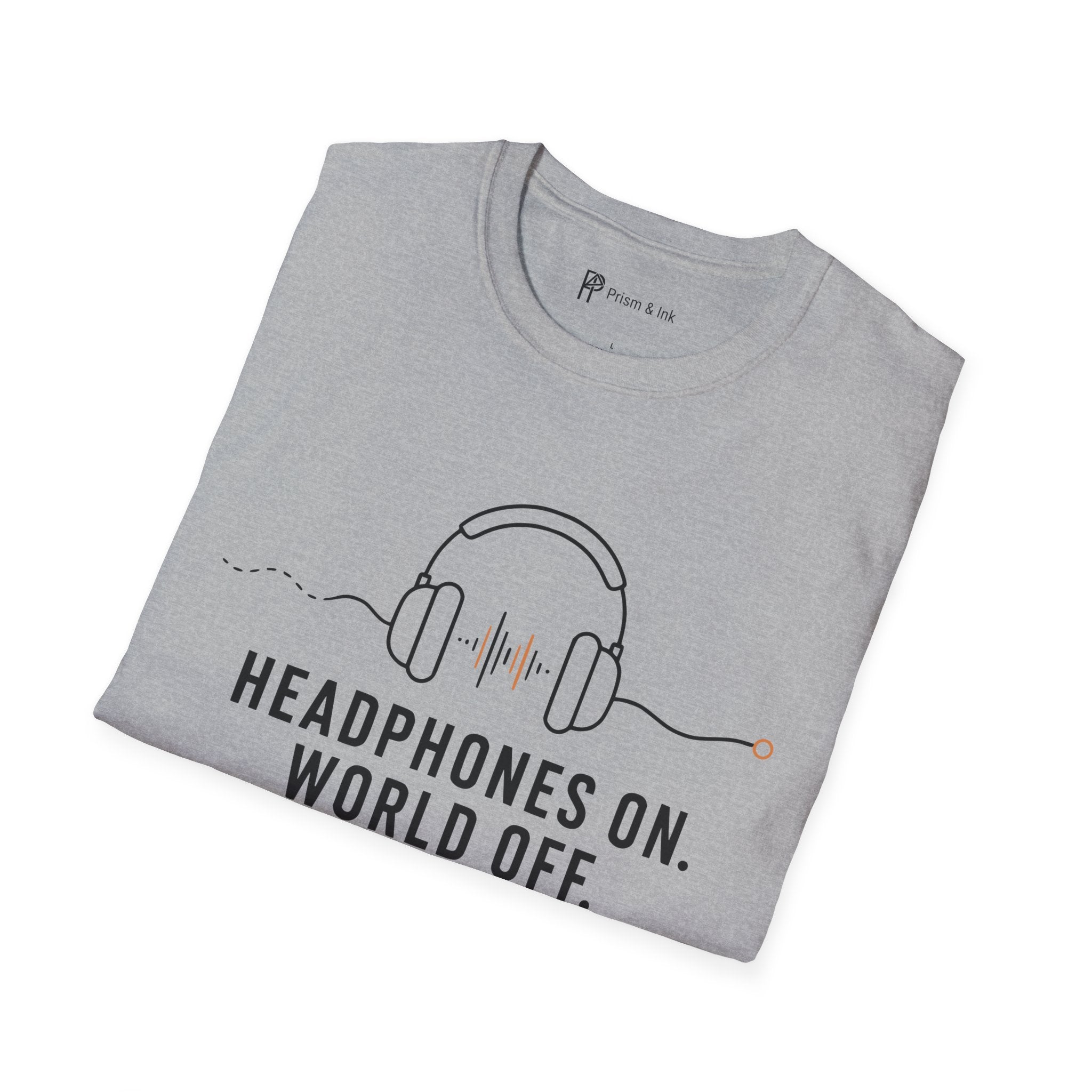 Headphones On World Off Introvert Music T-Shirt