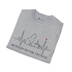 My Steady Rhythm Life Pulse Cat Coffee T-Shirt