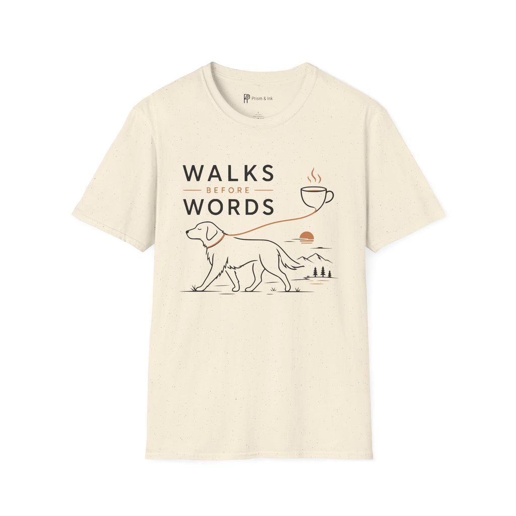 Walks Before Words Dog Coffee T-Shirt