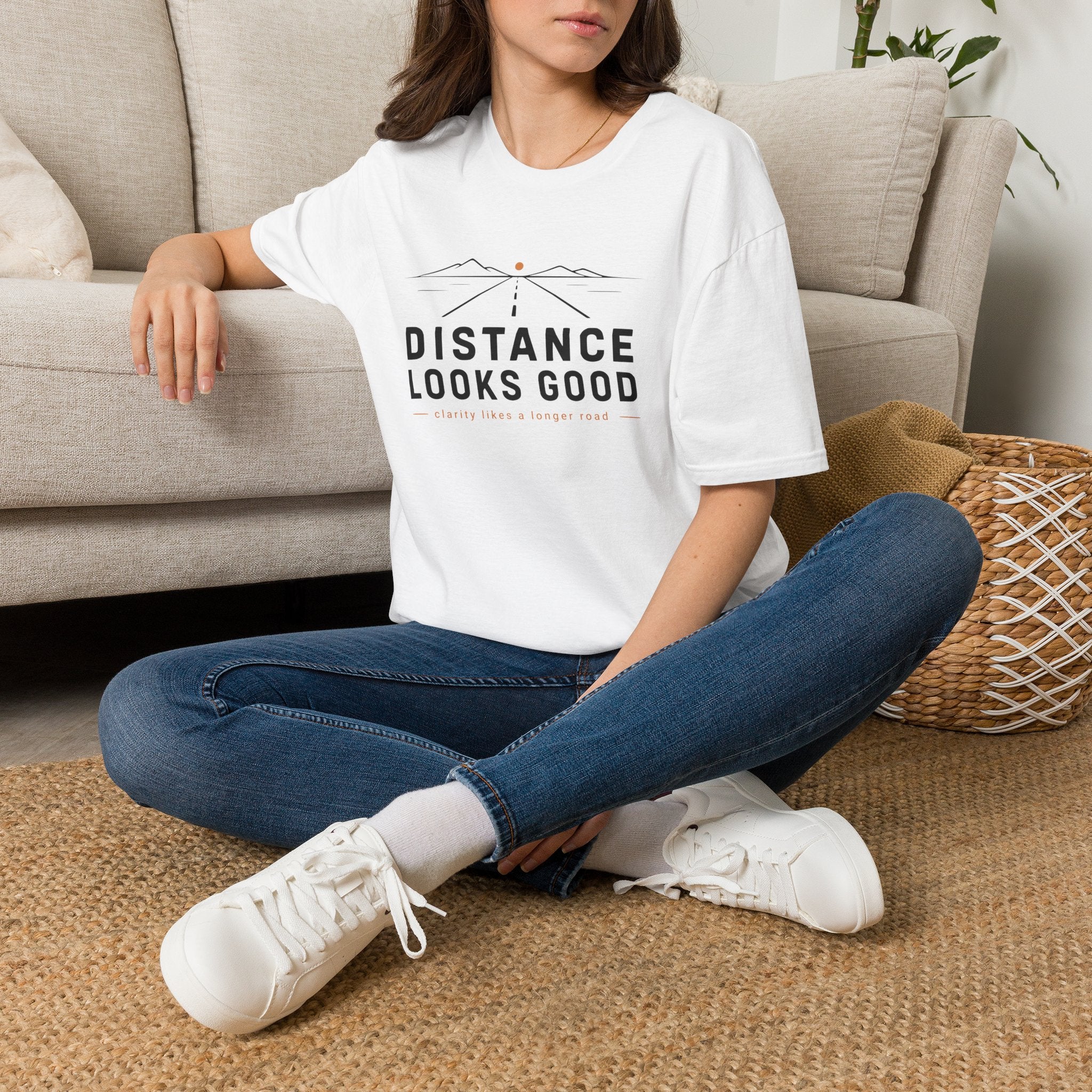 Distance Looks Good Minimalist Road Trip T-Shirt