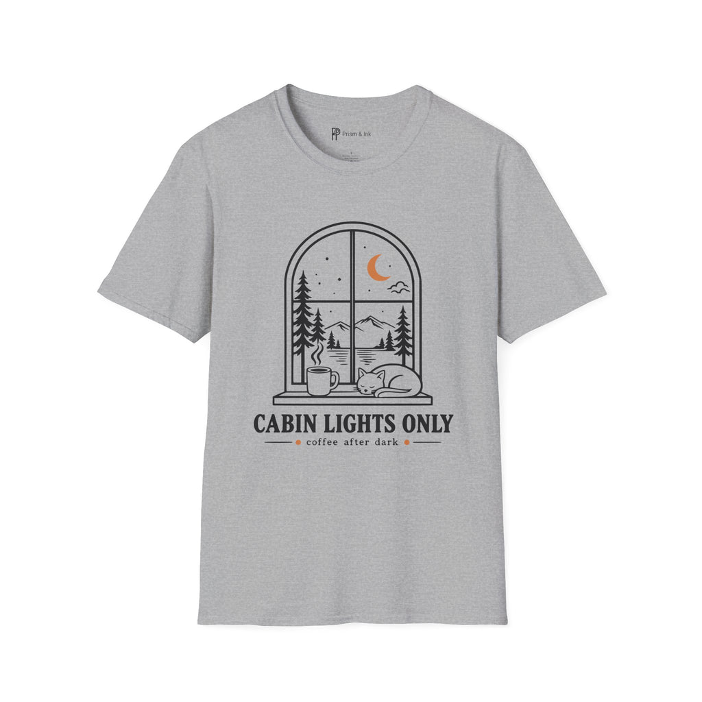 Cabin Lights Only Cat Coffee After Dark T-Shirt