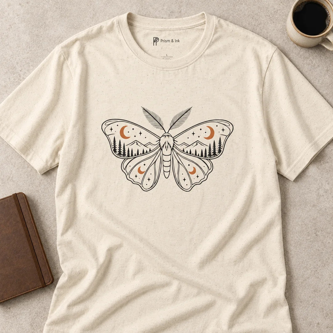 Midnight Moth Mountain Forest T-Shirt