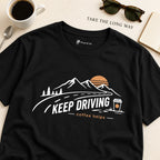 Keep Driving Mountain Road Trip Coffee T-Shirt