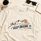 Keep Driving Mountain Road Trip Coffee T-Shirt