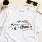 Keep Driving Mountain Road Trip Coffee T-Shirt
