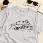 Keep Driving Mountain Road Trip Coffee T-Shirt