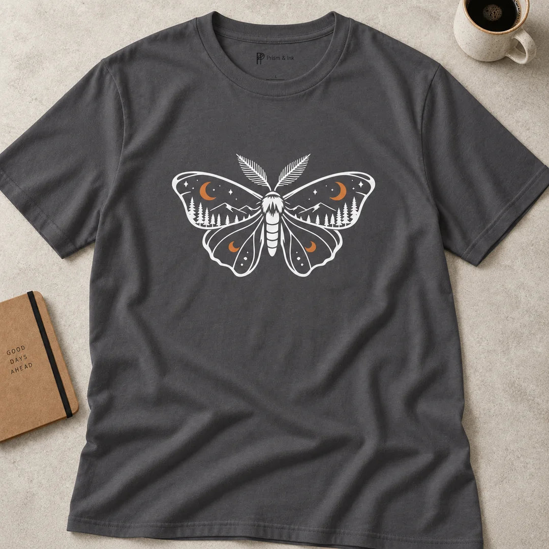 Midnight Moth Mountain Forest T-Shirt
