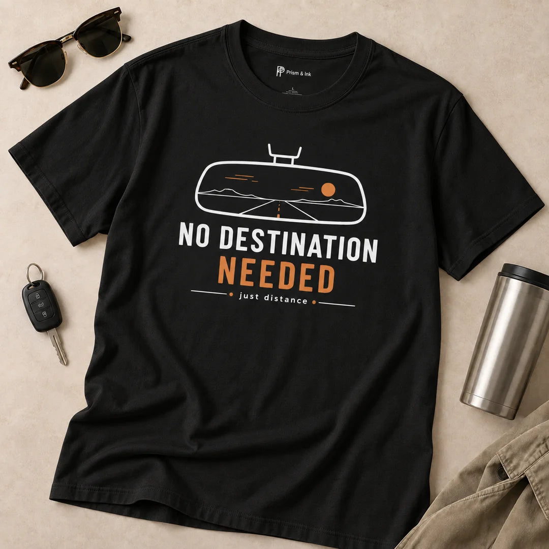 No Destination Needed Road Trip Minimalist T-Shirt