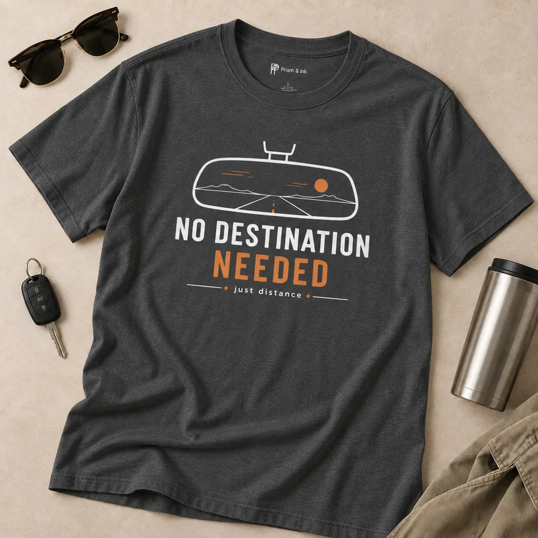 No Destination Needed Road Trip Minimalist T-Shirt