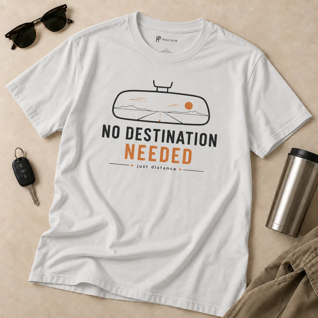 No Destination Needed Road Trip Minimalist T-Shirt