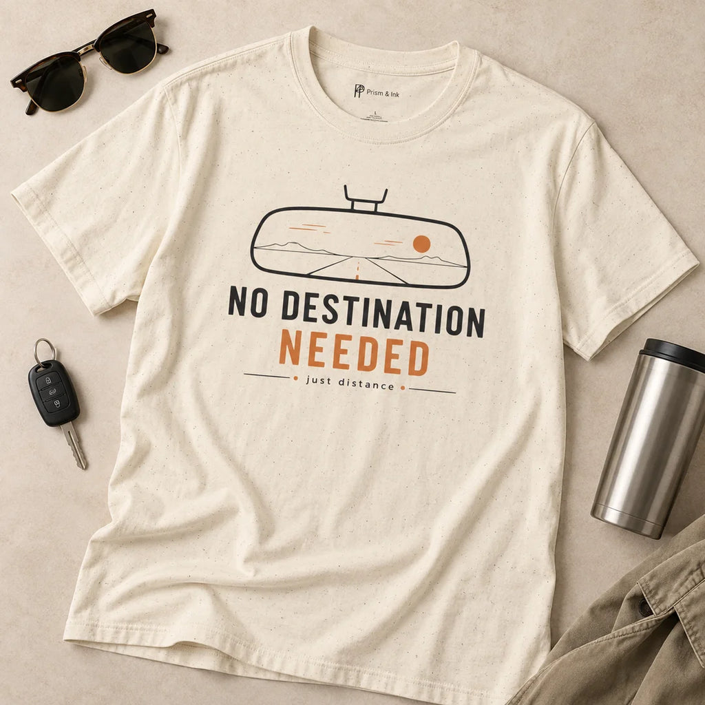 No Destination Needed Road Trip Minimalist T-Shirt