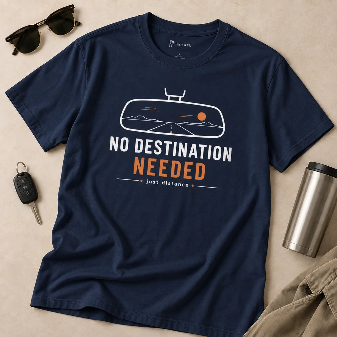No Destination Needed Road Trip Minimalist T-Shirt