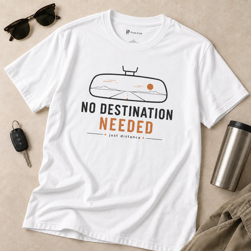 No Destination Needed Road Trip Minimalist T-Shirt