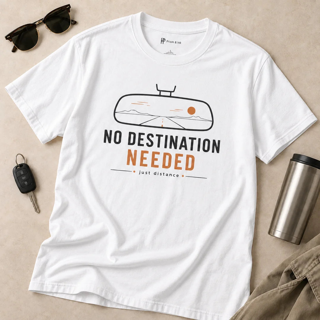 No Destination Needed Road Trip Minimalist T-Shirt