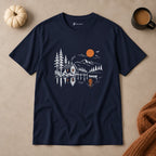 Quiet Cabin Lake Sunset Mountain T-Shirt